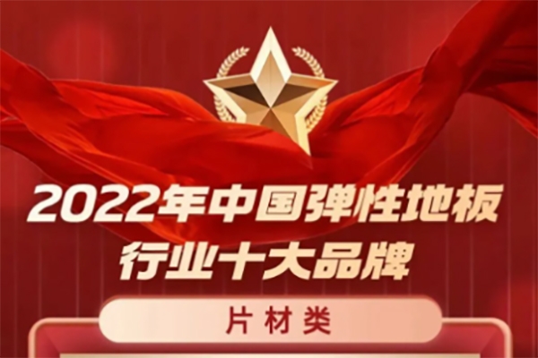 巨美家六联蝉“中国弹性地板行业十大品牌”