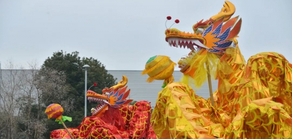 龙腾虎跃春意浓，巨人园区喜开工